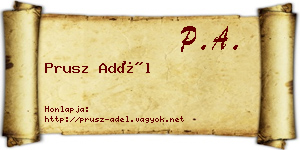 Prusz Adél névjegykártya
